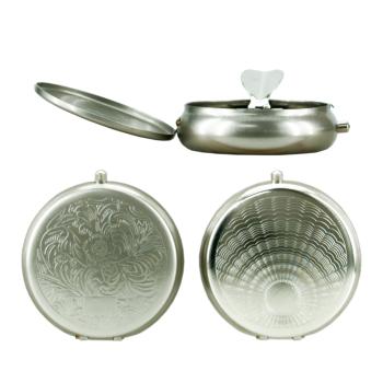 Taschenaschenbecher "Atomic rund silber"
