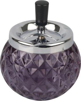 Drehaschenbecher "Chrome / Glas Kugel"