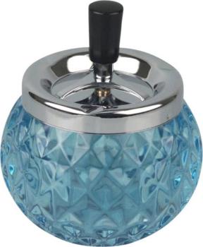 Drehaschenbecher "Chrome / Glas Kugel"